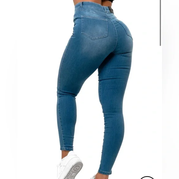 FITJEANS Blue Skinny Jeans High-Waisted Stretch - Picture 8 of 10